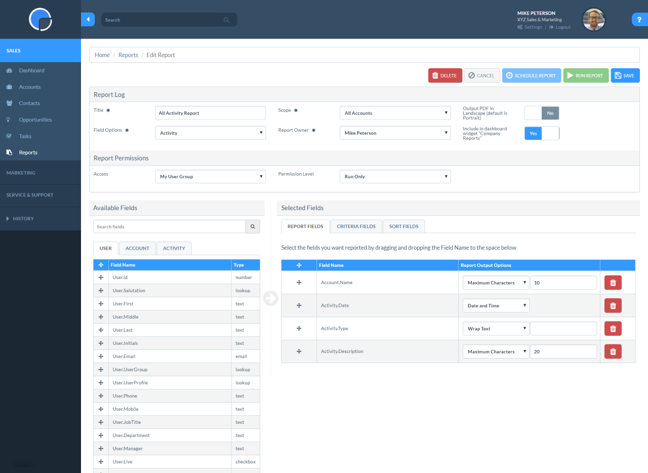 v5 new reports dashboard